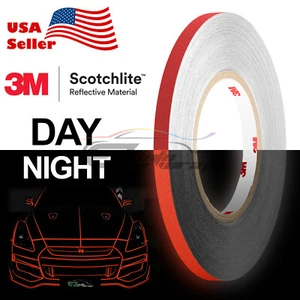 3M Red Reflective Tape Safety Self Adhesive Striping Sticker 150FT Roll 1Cm - Picture 1 of 8