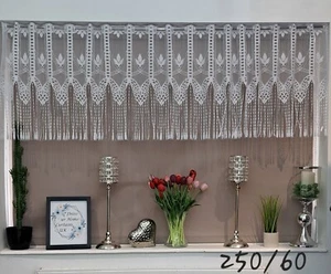 Amazing jardiniere kitchen net curtain fringe 250/60 cm - Picture 1 of 3