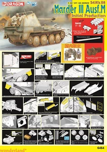 Modelo de actualización de producción inicial DRAGON 6464 1/35 Sd.Kfz.138 MarderIII Ausf.M - Imagen 1 de 2