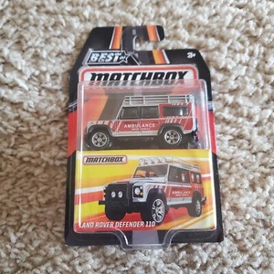 Matchbox Best Of Series Premium Collection Land Rover Defender 110 Silver MEDIC - Picture 1 of 5