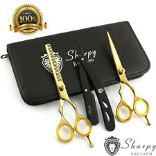 Professional Hairdressing Scissors Barber Thinning Hair Cutting Gold Shears 5.5"