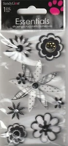RARE! Sandylion Essentials Vintage BLACK SKETCH FLOWERS 22397 FAST FREE ship! - Picture 1 of 1
