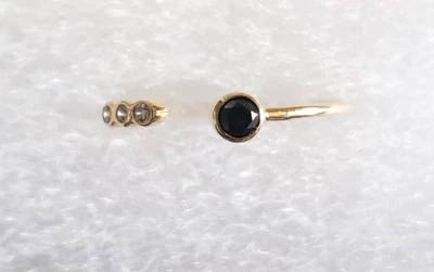 Anillo abierto de diamantes de oro amarillo de 14 quilates Zoe Chicco Foto 1 de 4