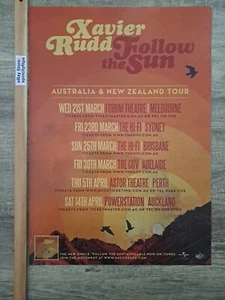 POSTER: XAVIER RUDD Follow The Sun OZ NZ Tour 2012 (420x295mm) - Picture 1 of 1