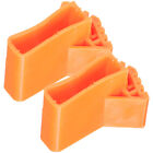 Rubber Ladder Feet Pads Non Slip Foot Covers (Orange)