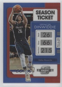 2021-22 Panini Contenders Optic Season Ticket Red Prizm Spencer Dinwiddie #87