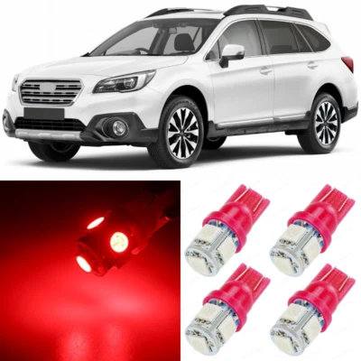 14 x Pacote de Luzes LED Internas Ultra VERMELHAS para 2010 - 2019 Subaru Outback +FERRAMENTA - Imagem 1 de 4