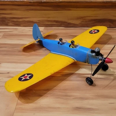 Vintage Cox Pt-19 Flight Trainer Gas Powered Model Airplane Tether Plane - Image 1 of 4