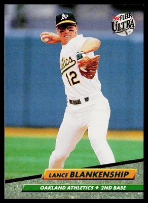 1992 Ultra #418 Lance Blankenship Oakland Athletics - Image 1 of 2