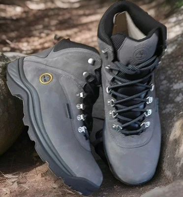 Timberland Hombres Blanco Cornisa Medio Impermeable Cuero Senderismo Botas 11.5 Castlerock Foto 1 de 4