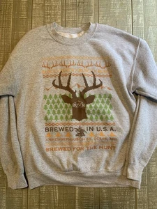 Busch Light Crewneck Sweatshirt Brew City Buckle Brand Mens Size Large - Picture 1 of 6
