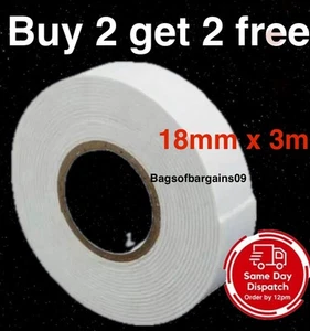 1 x 3 m strapazierfähiges starkes doppelseitiges Montageband Schaumstoffkleber gepolstert klebend - Bild 1 von 1