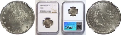1883-N/C.  Liberty Nickel.  -  NGC MS-65. - Image 1 of 3