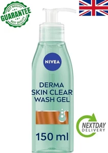 NIVEA Derma Skin Clear Wash Gel -150ml Salicylic Acid Face Wash with Niacinamide - Picture 1 of 8