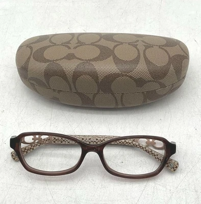 Coach Brown Solid HC 5059 Designer Women's Eyeglasses 50-15-135 with Case - Image 1 of 4