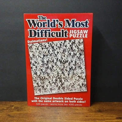 Worlds Most Difficult Jigsaw Puzzle, Dalmatians 529pc Double Sided Buffalo Games - Image 1 of 4