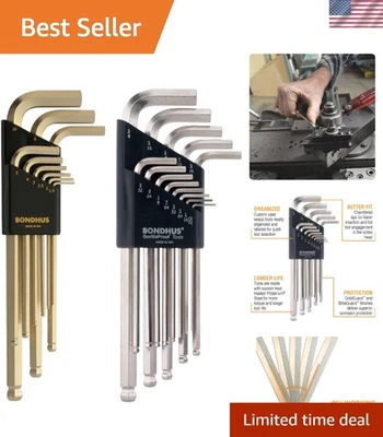 Durable 22-Piece Ball End L-Wrench Set with BriteGuard and GoldGuard Finish - Image 1 of 4