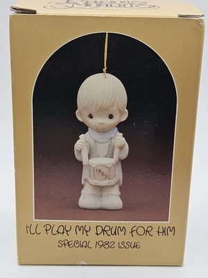Precious Moments 1982 tocaré mi batería para él ~ E-2359 nuevo en caja Foto 1 de 4