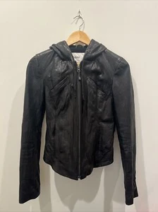 Ever Leather Jacket with Hood - Picture 1 of 4