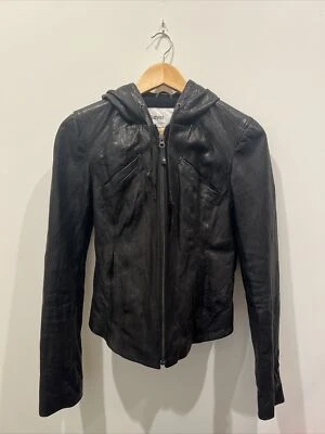 Chaqueta de cuero Ever con capucha Foto 1 de 4