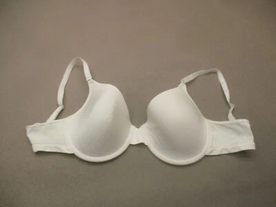38C Barely There 女式白色轻薄衬里钢圈背部闭合半文胸 10D — 第 1/4 张图片