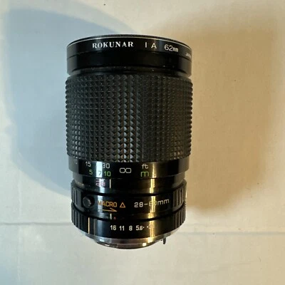 Rokinon 28-80mm F3.5-.4.5 Auto Macro Zoom Lens Filter For Olympus OM No Lens Cap - Image 1 of 4