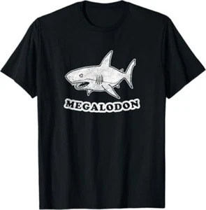 Retro Megalodon Shark by Turbo Volcano T-Shirt *NEW* 10 Colors - Picture 1 of 12