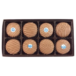 Philadelphia Candies Hanukkah Menorah Star of David Milk Chocolate OREO® Cookies - Picture 1 of 5
