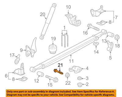 GM OEM 00-20 Avalanche 1500 componentes de suspensão - parafuso de choque 11611959 - Imagem 1 de 2
