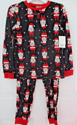 Novo com etiquetas, conjunto de lã masculino Natal Papai Noel PJ, tamanho 8 - Imagem 1 de 4