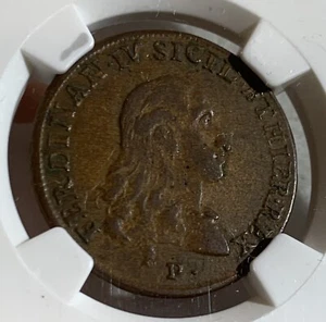 1788 ITALY 3 TORNESI NAPLES & SICILY RARE COIN NGC XF40BN - Picture 1 of 3