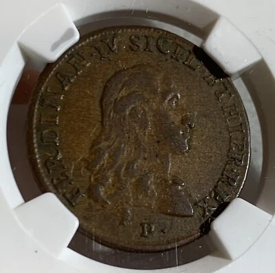 1788 ITALY 3 TORNESI NAPLES & SICILY RARE COIN NGC XF40BN - Image 1 of 3