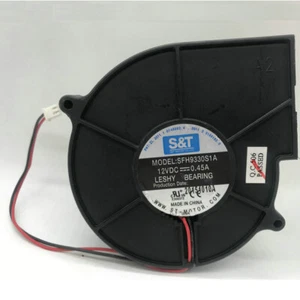 Original S & T SFH9330S1A 12V 0.45A 9330 blower cooling fan diagonal 9.7CM 2-pin - Picture 1 of 1
