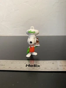 Whitman's Peanuts Snoopy PVC Christmas Ornament gingerbread house Vintage - Picture 1 of 5
