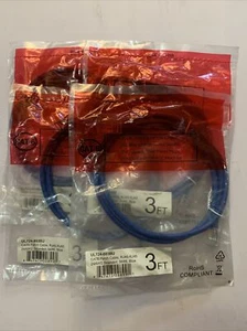 4Pack Lot - 3ft CAT6 Ethernet Network LAN Router Patch Cable Cord Wire Blue - Picture 1 of 1