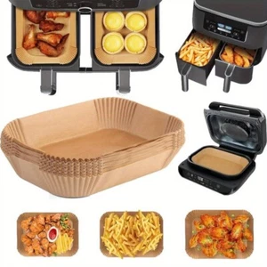 100x Backpapier für Friteuse Heißluftfritteuse Grill Backofen Air fryer 22x14 cm - Bild 1 von 1
