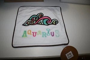 NEW NWT Pottery Barn PB Teen Astrology Pillow Cover Case Sham 12x12" Aquarius - Picture 1 of 1