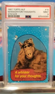 💥 1987 ALF PSA 9 MINT Ser1 Sticker Card #10 A Whisker 💥 - Picture 1 of 2