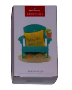 Hallmark Keepsake Beach Bliss Adirondack sedia da appendere ornamento in scatola 2022 - Foto 1 di 6