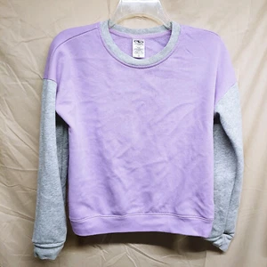 Athletic Works Girls Size XL 14-16 Plus Purple & Gray Fleece Sweatshirt - Picture 1 of 15