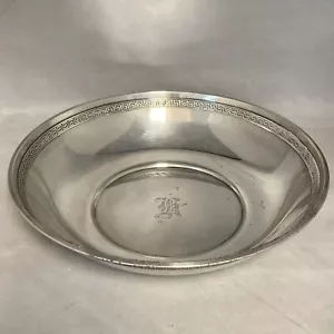 Etruscan Gorham Sterling 9 Inch Wide All Purpose Bowl #1183 323g Monogrammed - Picture 1 of 9