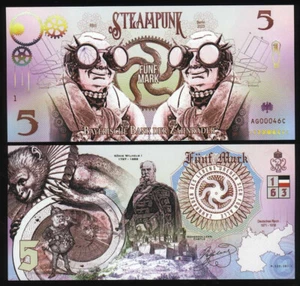 Steampunk, 5 Mark, Fantasy Polymer, 2023 Intriguing F - Picture 1 of 1