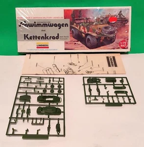 Modelli Jeep & Moto Vintage 1976 Lindberg 1:72 Seconda Guerra Mondiale Anfibi tedeschi NUOVI - Foto 1 di 12