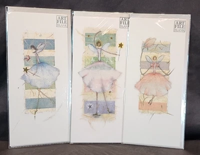 Tarjetas Hartman Art File Studios tarjetas de hadas en blanco de Berni Parker lote de 3 Foto 1 de 4