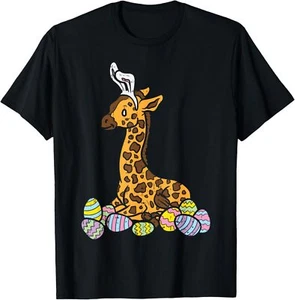 Giraffe Bunny Ears Animal Cute Easter Boys Girls Gift T-Shirt Hoodie - Picture 1 of 18