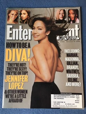 Entertainment Weekly Jennifer Lopez #453 J Lo Topless Cover October 9 1998 - Image 1 of 4