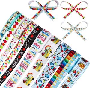 School Theme Ribbon Teacher Grosgrain Ribbons Decorative School Craft Ribbon for - Picture 1 of 8