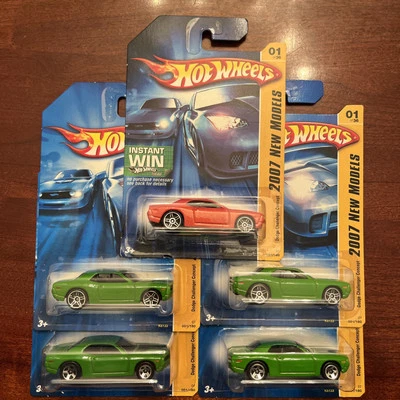 2007 Hot Wheels #1 New Models DODGE CHALLENGER CONCEPT VARIOUS STYLES LOT OF 5 - Image 1 of 4