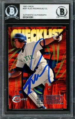 Alex Rodriguez Signed 1997 Skybox Circa Card 397 Mariners Beckett #12410261 - Image 1 of 2