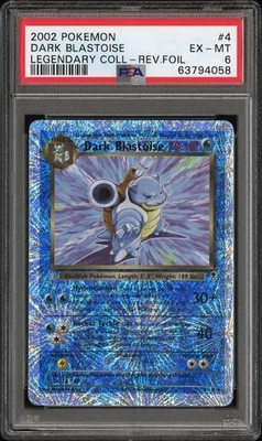 Pokemon Dark Blastoise Legendary Collection Reverse Holo PSA 6 Pop 201 - Image 1 of 2